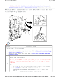 Preview of Repair Instruction   On Vehicule