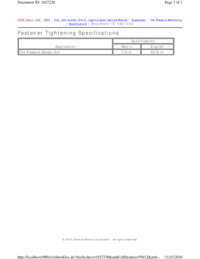 Preview of Tire Pressure Monitoring