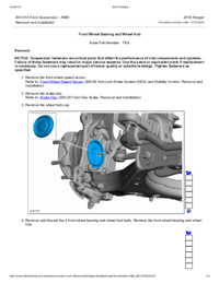 Preview of 204 01A Front Suspension   RWD   Removal And Installation   Front Wheel Bearing And Wheel Hub
