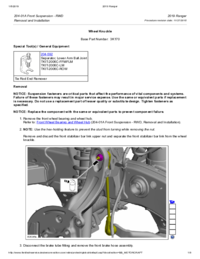 Preview of 204 01A Front Suspension   RWD   Removal And Installation   Wheel Knuckle