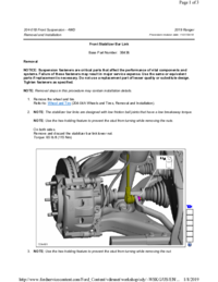 Preview of 204 01B Front Suspension   4WD   Removal And Installation   Front Stabilizer Bar Link