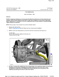 Preview of 204 01B Front Suspension   4WD   Removal And Installation   Front Stabilizer Bar