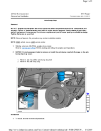 Preview of 204 02 Rear Suspension   Removal And Installation   Axle Bump Stop