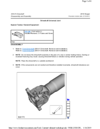 Preview of 205 01 Driveshaft   Disassembly And Assembly   Driveshaft Universal Joint