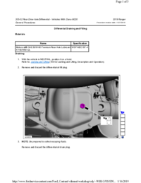 Preview of 205 02 Rear Drive Axle And Differential   General Procedures   Differential Draining And Filling