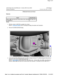 Preview of 205 02 Rear Drive Axle And Differential   General Procedures   Differential Fluid Level Check
