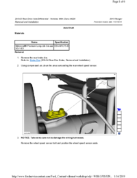Preview of 205 02 Rear Drive Axle And Differential   Removal And Installation   Axle Shaft