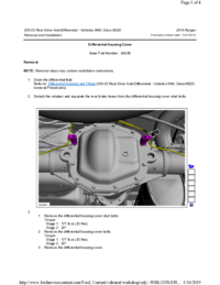 Preview of 205 02 Rear Drive Axle And Differential   Removal And Installation   Differential Housing Cover