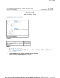 Preview of 205 02 Rear Drive Axle And Differential   Removal And Installation   Drive Pinion Seal