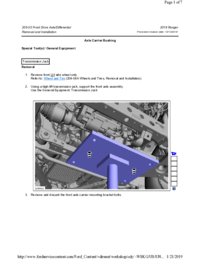 Preview of 205 03 Front Drive Axle And Differential   Removal And Installation   Axle Carrier Bushing