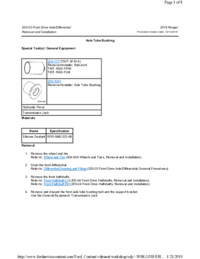 Preview of 205 03 Front Drive Axle And Differential   Removal And Installation   Axle Tube Bushing