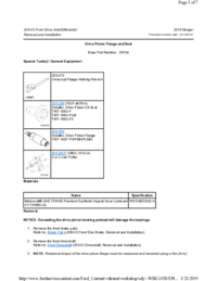 Preview of 205 03 Front Drive Axle And Differential   Removal And Installation   Drive Pinion Flange And Seal