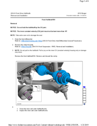 Preview of 205 04 Front Drive Halfshafts   Removal And Installation   Front Halfshaft RH