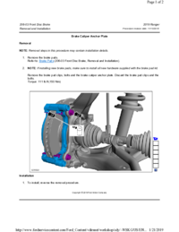 Preview of 206 03 Front Disc Brake   Removal And Installation   Brake Caliper Anchor Plate