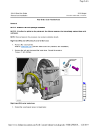 Preview of 206 04 Rear Disc Brake   Removal And Installation   Rear Brake Outer Flex Hose