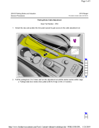 Preview of 206 05 Parking Brake And Actuation   General Procedures   Parking Brake Cable Adjustment