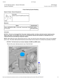 Preview of 211 00 Steering System General Information   General Procedures   Power Steering System Bleeding