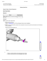 Preview of 211 02 Power Steering   Removal And Installation   Steering Gear Boot