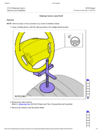 Preview of 211 04 Steering Column   Removal And Installation   Steering Column Lower Shaft