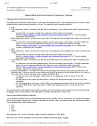 Preview of 211 05 Steering Wheel And Column Electrical Components   Description And Operation