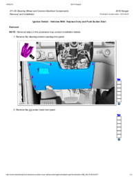 Preview of 211 05 Steering Wheel And Column Electrical Components   Removal And Installation   Ignition Switch Keyless Entry Push Button Start