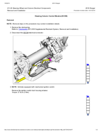Preview of 211 05 Steering Wheel And Column Electrical Components   Removal And Installation   Steering Column Control Module (SCCM)