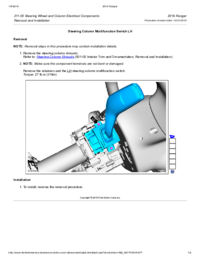 Preview of 211 05 Steering Wheel And Column Electrical Components   Removal And Installation   Steering Column Multifunction Switch LH