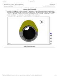 Preview of 303 00 Engine System General Information   General Procedures   Camshaft Surface Inspection