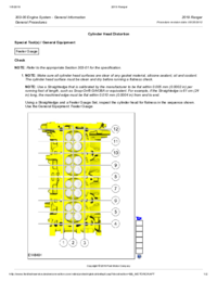 Preview of 303 00 Engine System General Information   General Procedures   Cylinder Head Distortion