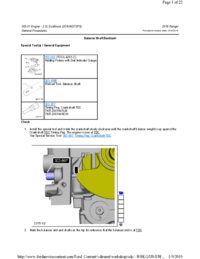 Preview of 303 01   2.3L EcoBoost   General Procedures   Balance Shaft Backlash