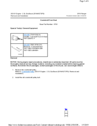 Preview of 303 01   2.3L EcoBoost   Removal And Installation   Crackshaft Front Seal