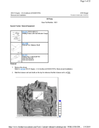 Preview of 303 01   2.3L EcoBoost   Removal And Installation   Oil Pump
