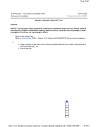 Preview of 303 01   2.3L EcoBoost   Removal And Installation   Vairiable Camshaft Timing VCT Unit