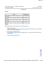 Preview of 303 03 Engine Cooling 2.3L EcoBoost   Removal And Installation   Coolant Pump