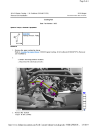 Preview of 303 03 Engine Cooling 2.3L EcoBoost   Removal And Installation   Cooling Fan