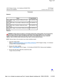 Preview of 303 03 Engine Cooling 2.3L EcoBoost   Removal And Installation   Thermostat