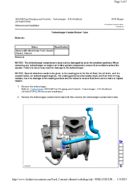 Preview of 303 04B Fuel Charging And Controls Turbocharger   Removal And Installation   Turbocharger Coolant Return Tube