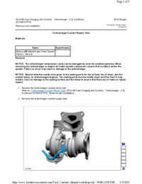Preview of 303 04B Fuel Charging And Controls Turbocharger   Removal And Installation   Turbocharger Coolant Supply Tube