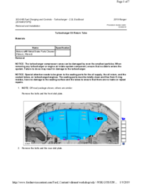 Preview of 303 04B Fuel Charging And Controls Turbocharger   Removal And Installation   Turbocharger Oil Return Tube