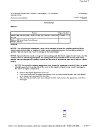 Preview of 303 04B Fuel Charging And Controls Turbocharger   Removal And Installation   Turbocharger