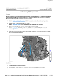 Preview of 303 05 Accessory Drive   Removal And Installation   Air Conditioning Compressor Belt