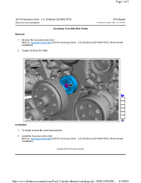 Preview of 303 05 Accessory Drive   Removal And Installation   Idler Pulley
