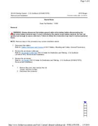 Preview of 303 06 Starting System   Removal And Installation   Starter Motor