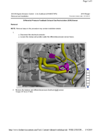 Preview of 303 08 Engine Emission Control   Removal And Installation   Differential Pressure Feedback EGR Sensor