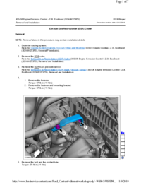 Preview of 303 08 Engine Emission Control   Removal And Installation   EGR Cooler
