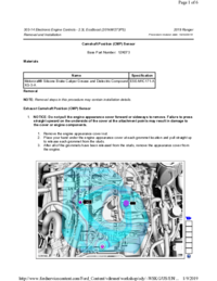 Preview of 303 14 Electronic Engine Controls   Removal And Installation   Camshaft Position CMP Sensor