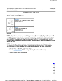 Preview of 303 14 Electronic Engine Controls   Removal And Installation   Crankshaft Position CKP Sensor