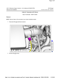 Preview of 303 14 Electronic Engine Controls   Removal And Installation   Intake Air Temperature IAT Sensor