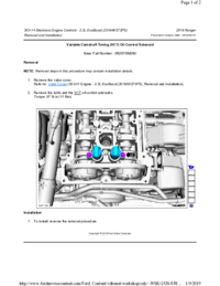 Preview of 303 14 Electronic Engine Controls   Removal And Installation   Variable Camshaft Timing VCT Oil Control Solenoid