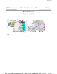Preview of 307 01 Automatic Transmission 10 Speed   Description And Operation   Main Control Valve Body